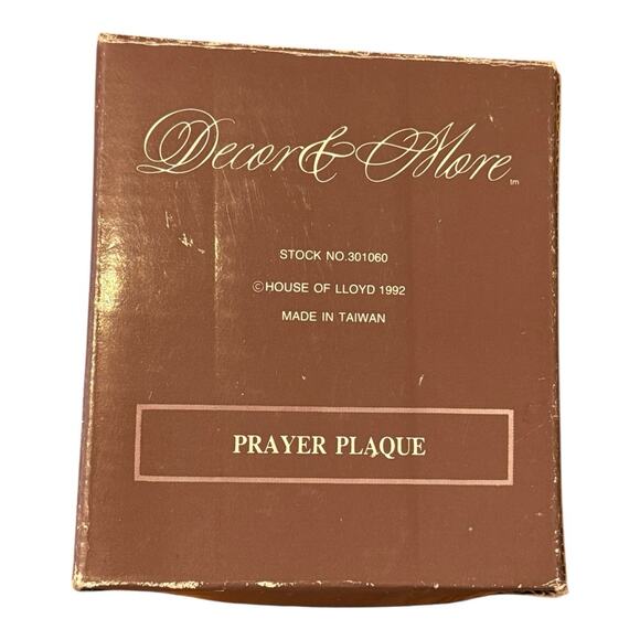 1992 House of Lloyd - Prayer Plaque - “Life Hemmed In Prayer Will Never Unravel” - Picture 2 of 5